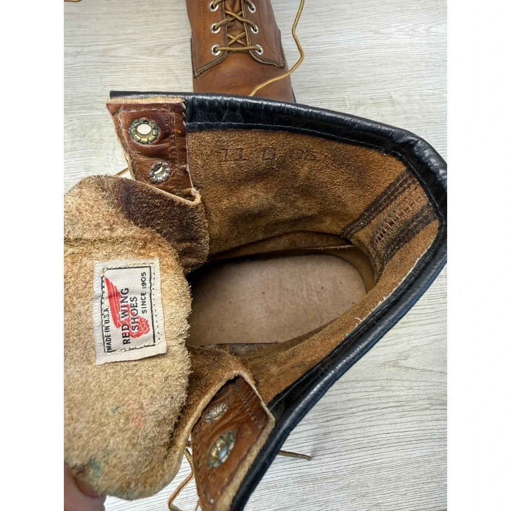 Red Wing SuperSole 2233 Brown Leather Steel Toe 8 Inch Work Boots USA Size 11